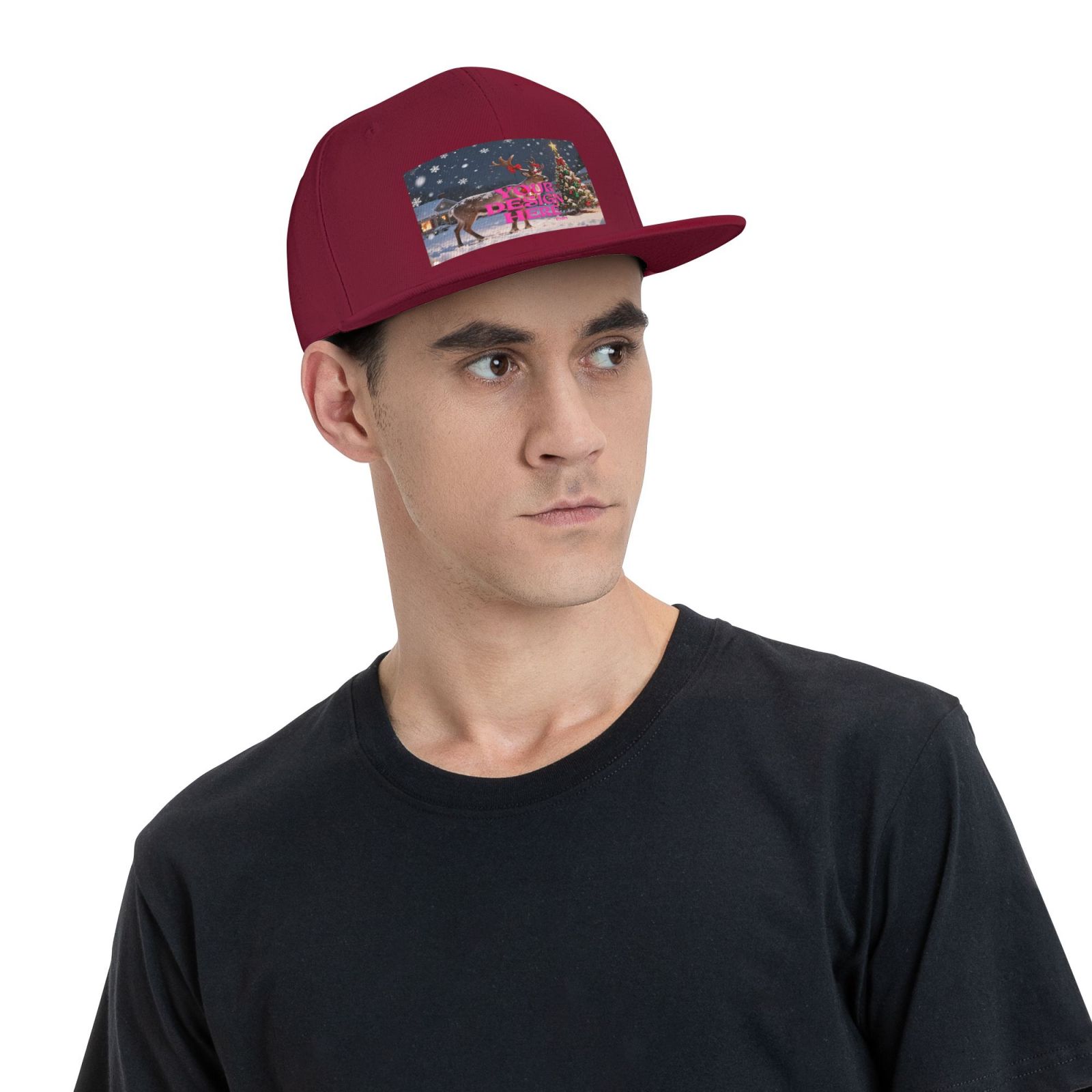 customized print on demand Stylish Gray Snapback Hat