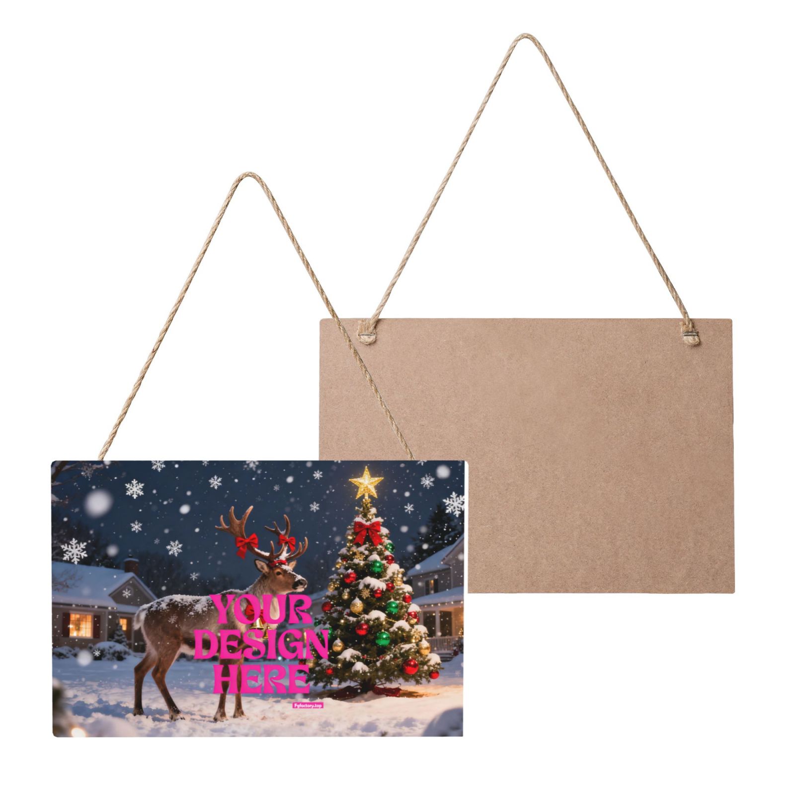 Custom Christmas Hanging Sign