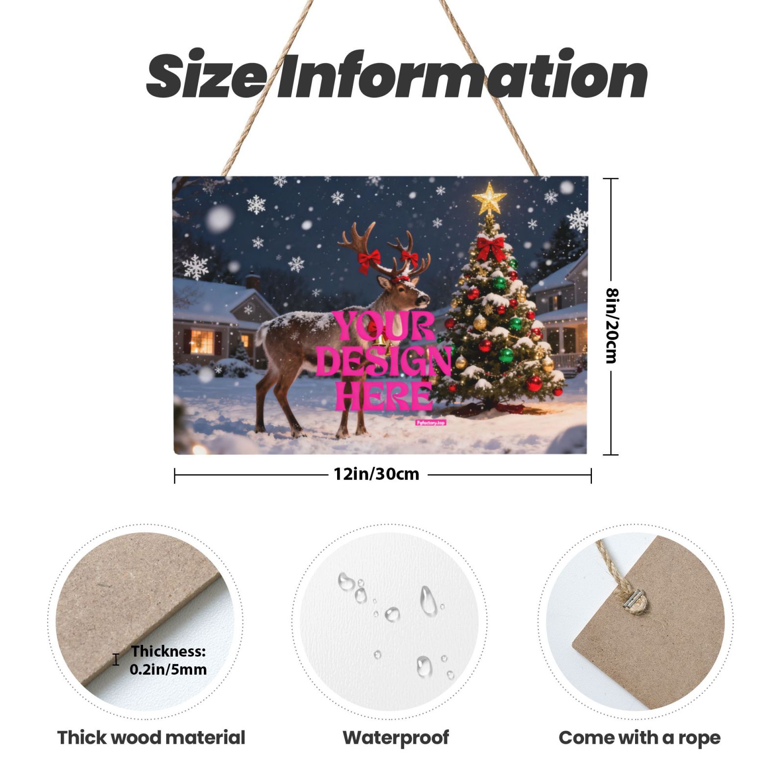 Custom Christmas Hanging Sign