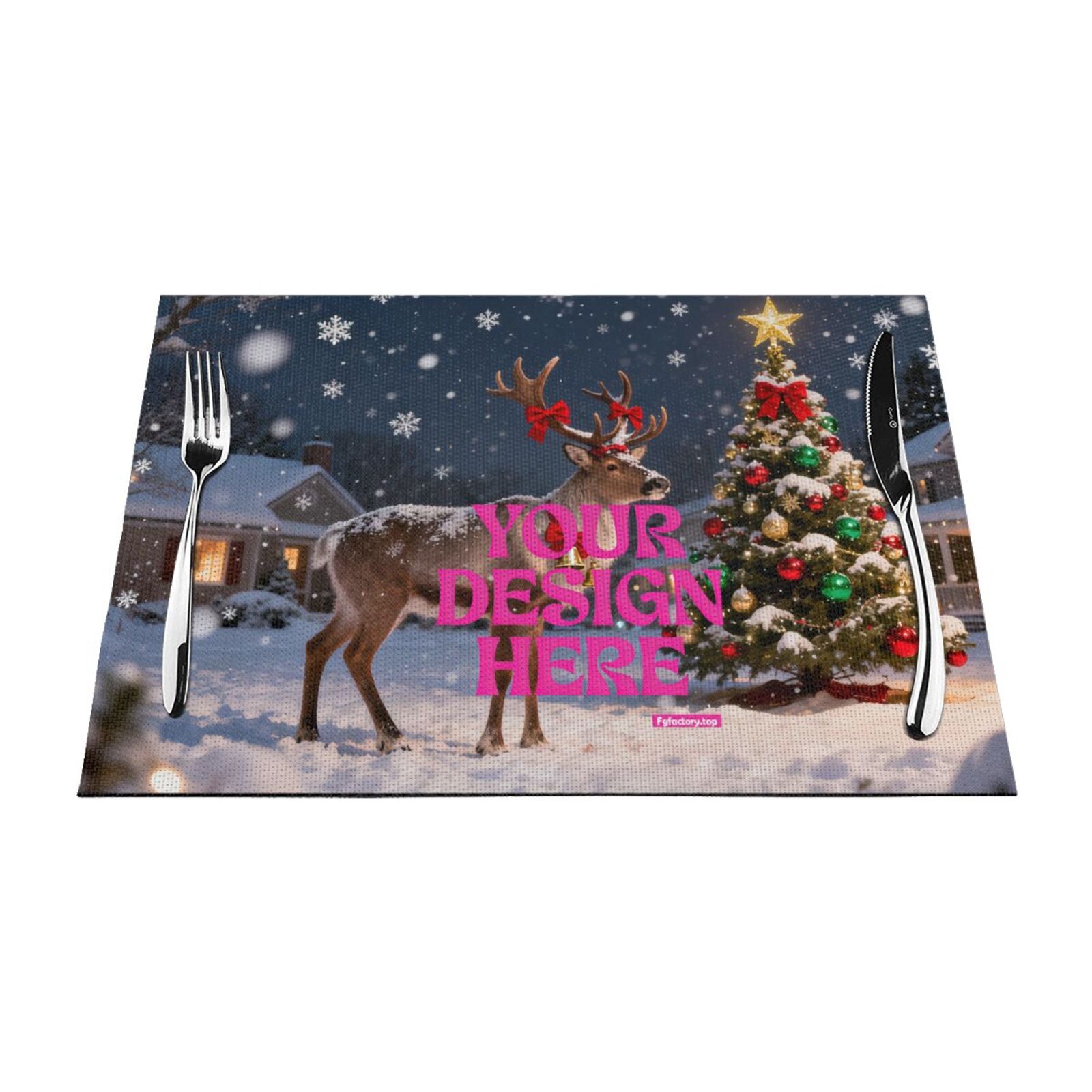 customized-themed breakefast paper placemat 4pcs