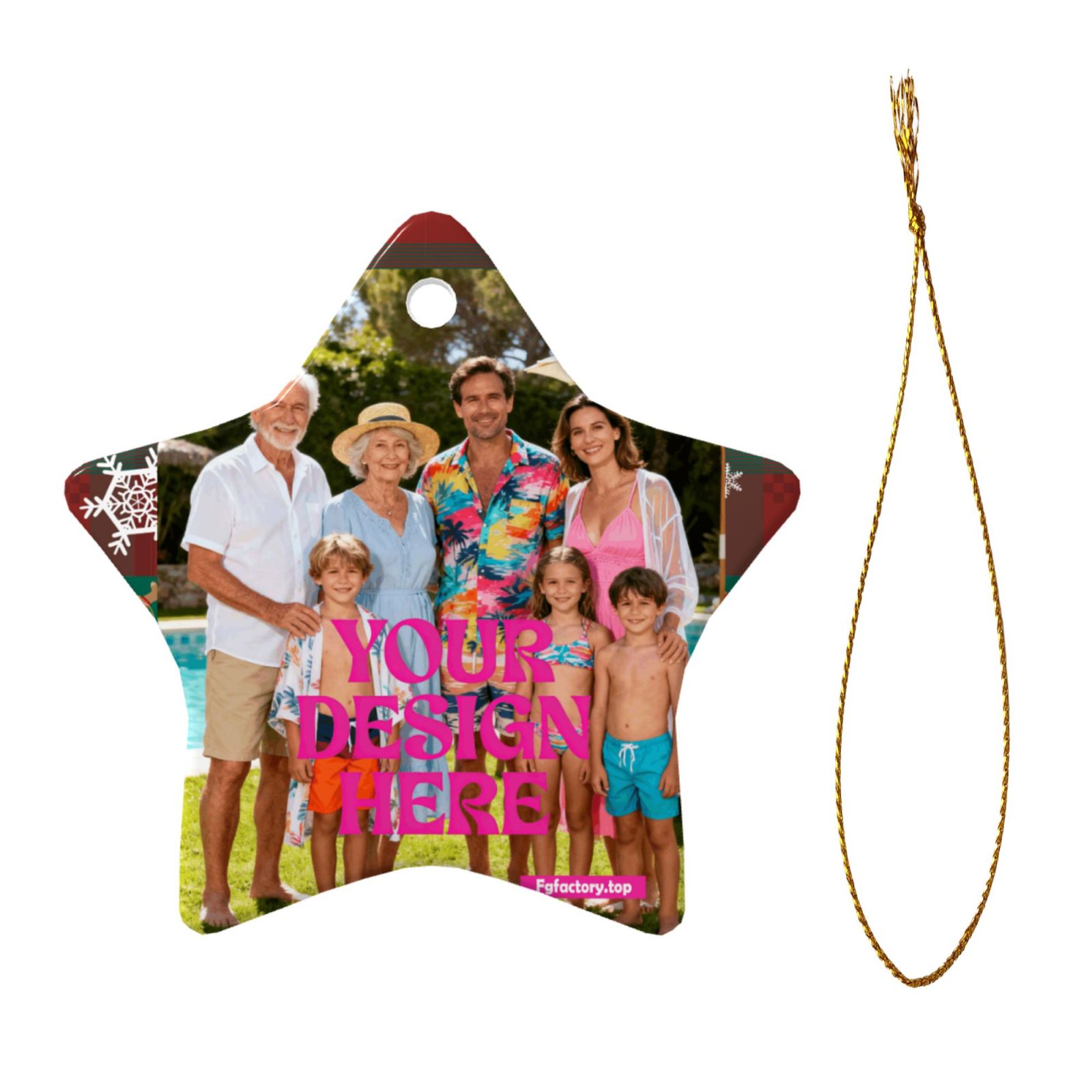 Personalized Star-Shaped Christmas Ornament