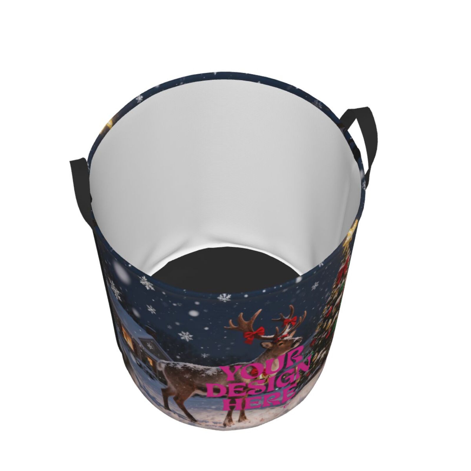 Custom Christmas Laundry Basket