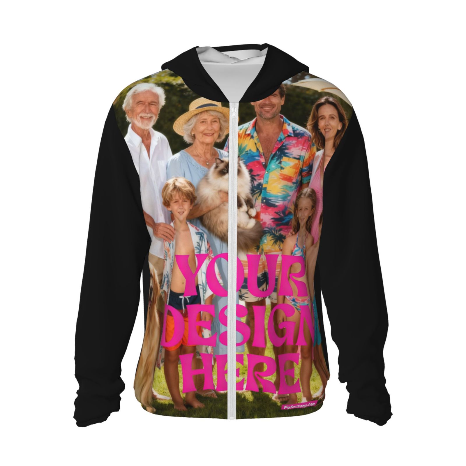 Custom Printed Zip-Up Hoodie