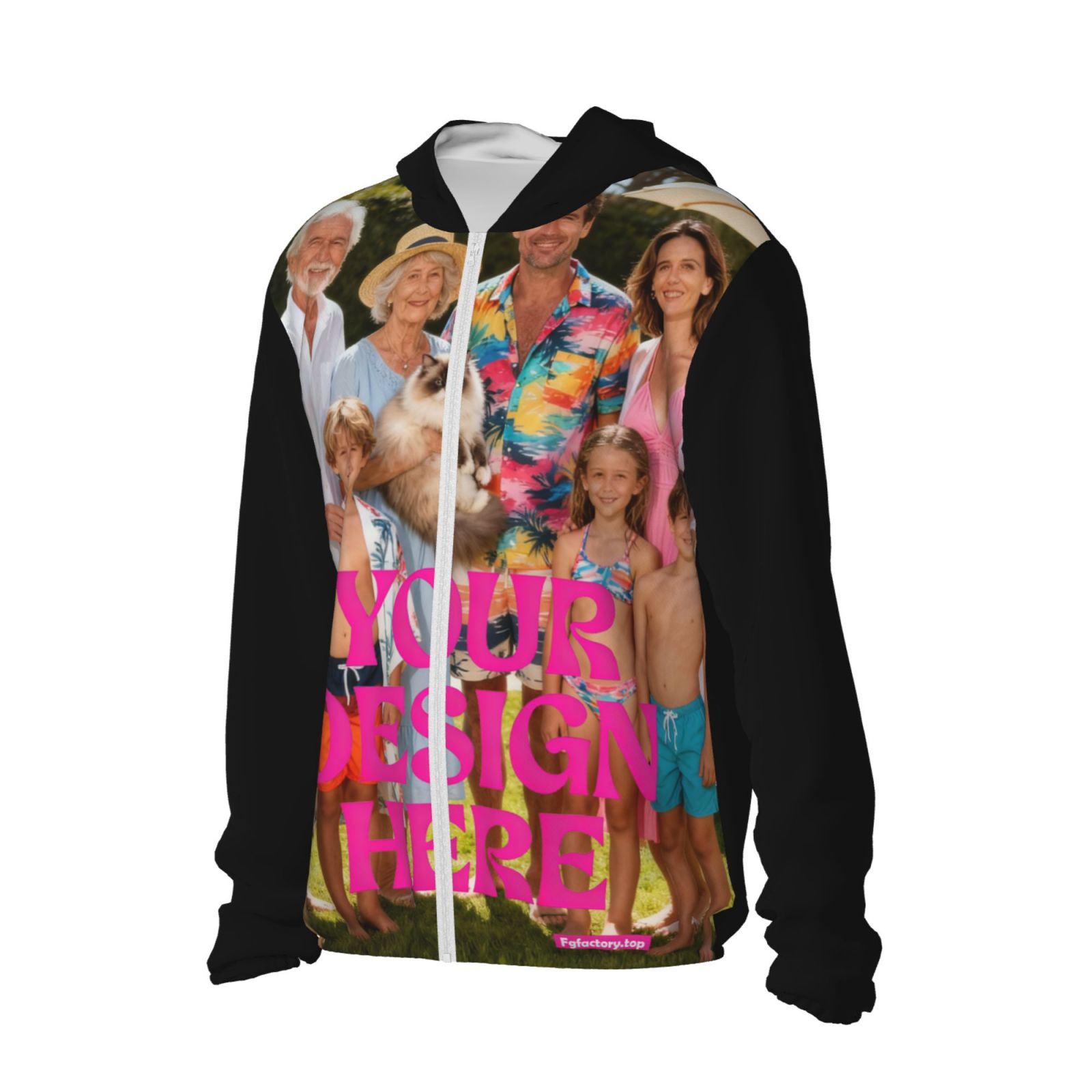 Custom Printed Zip-Up Hoodie