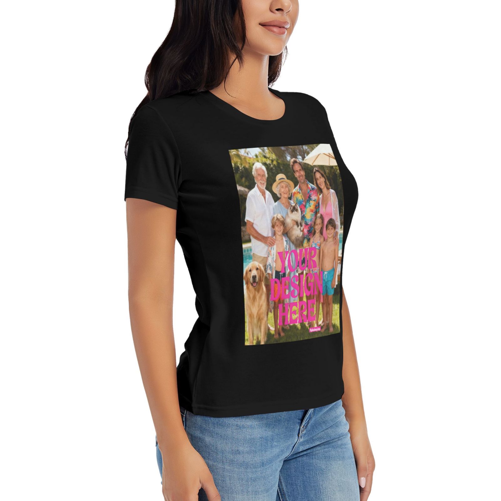 Customizable Women's Black T-shirt