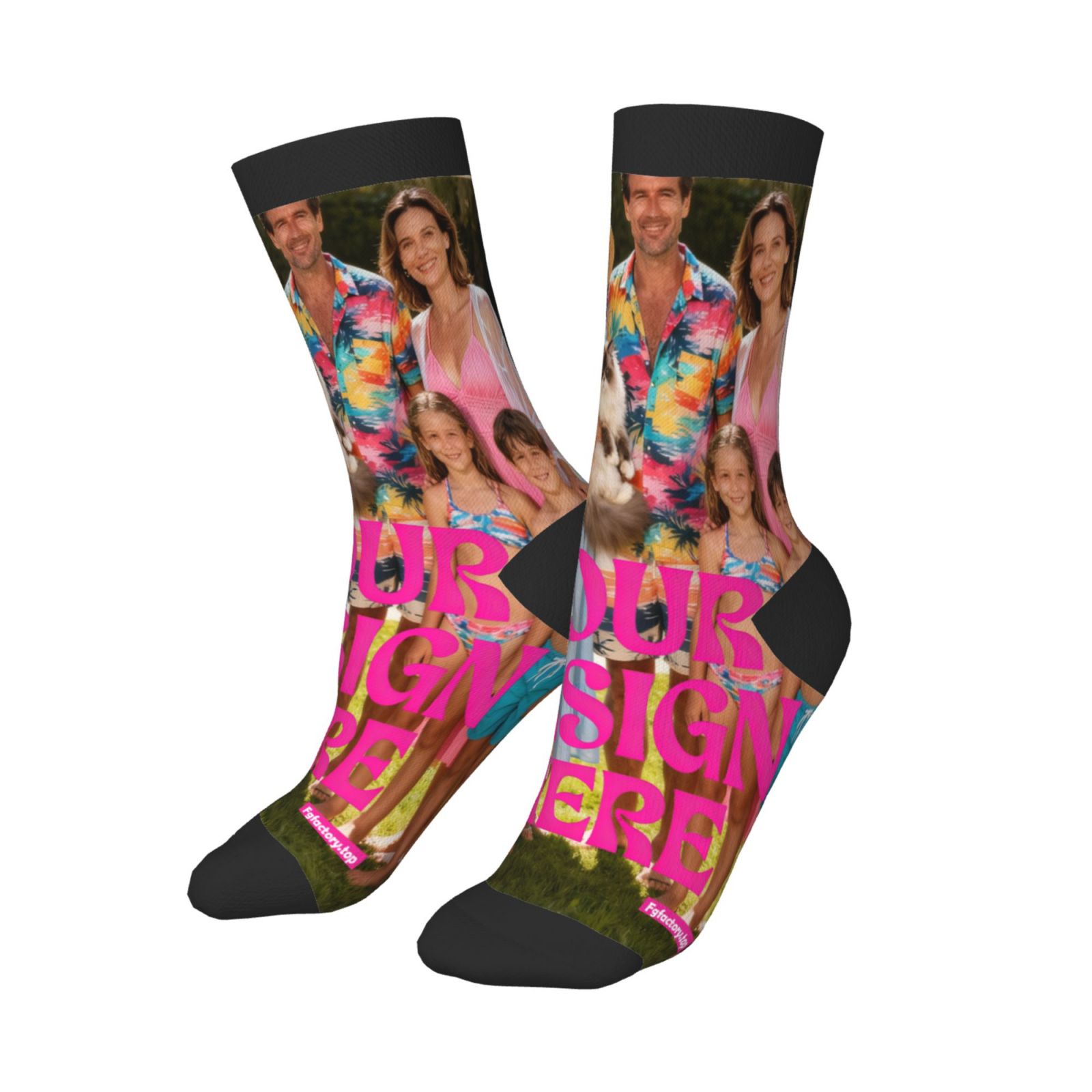 Custom Photo Print Socks  2pcs