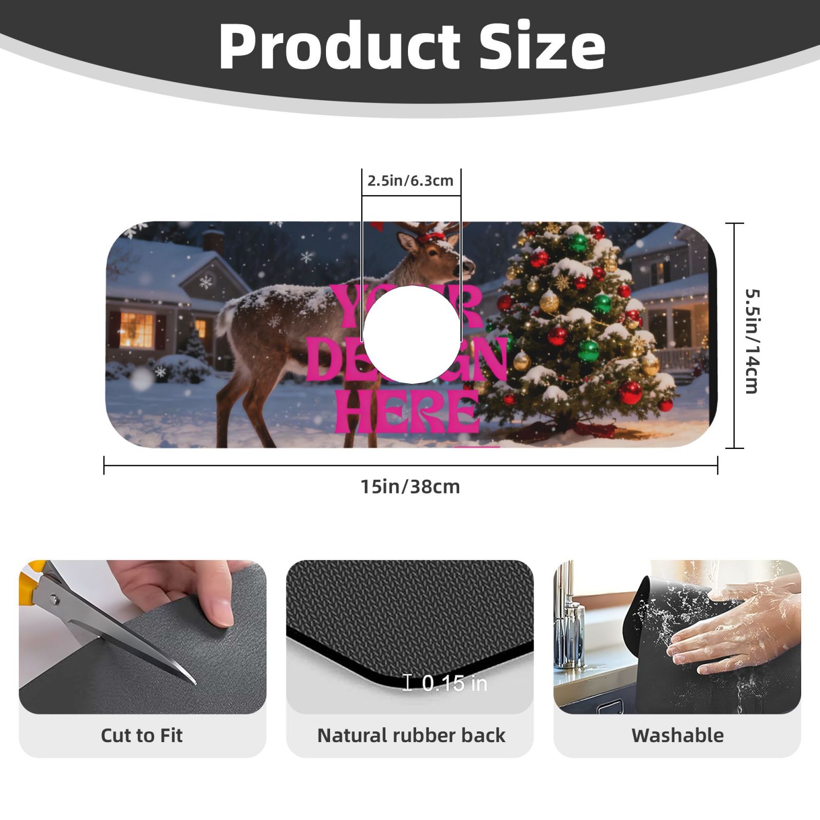 Christmas Themed Sink Faucet Cover