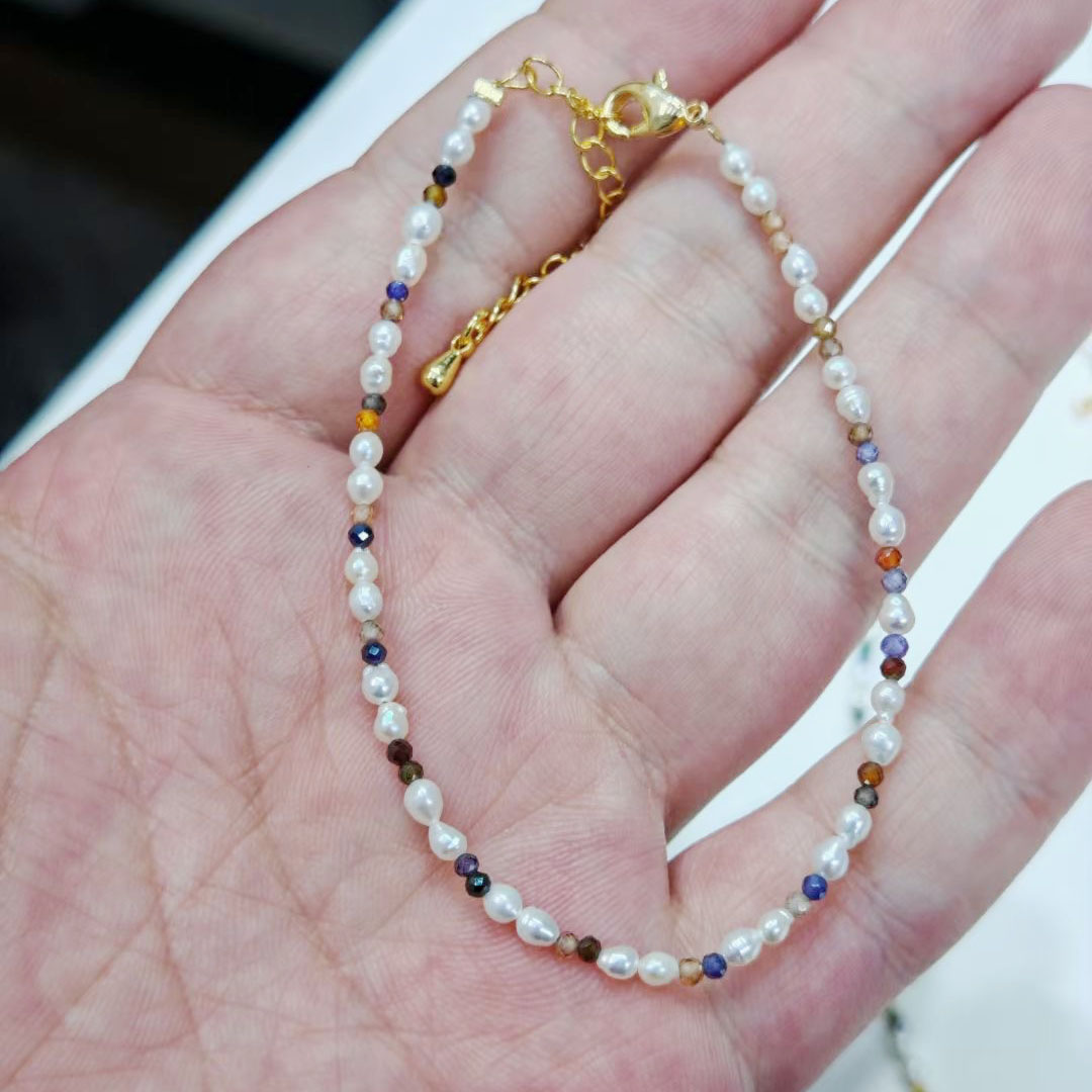 Pearl and Gemstone Beaded Bracelet