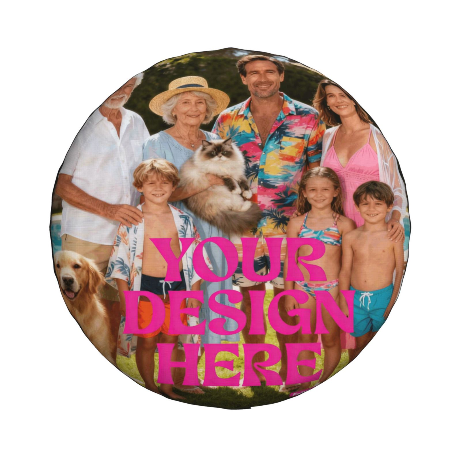 Customized print on demand car tire cover