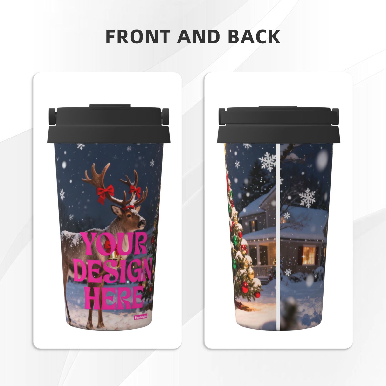 Winter Deer Travel Mug