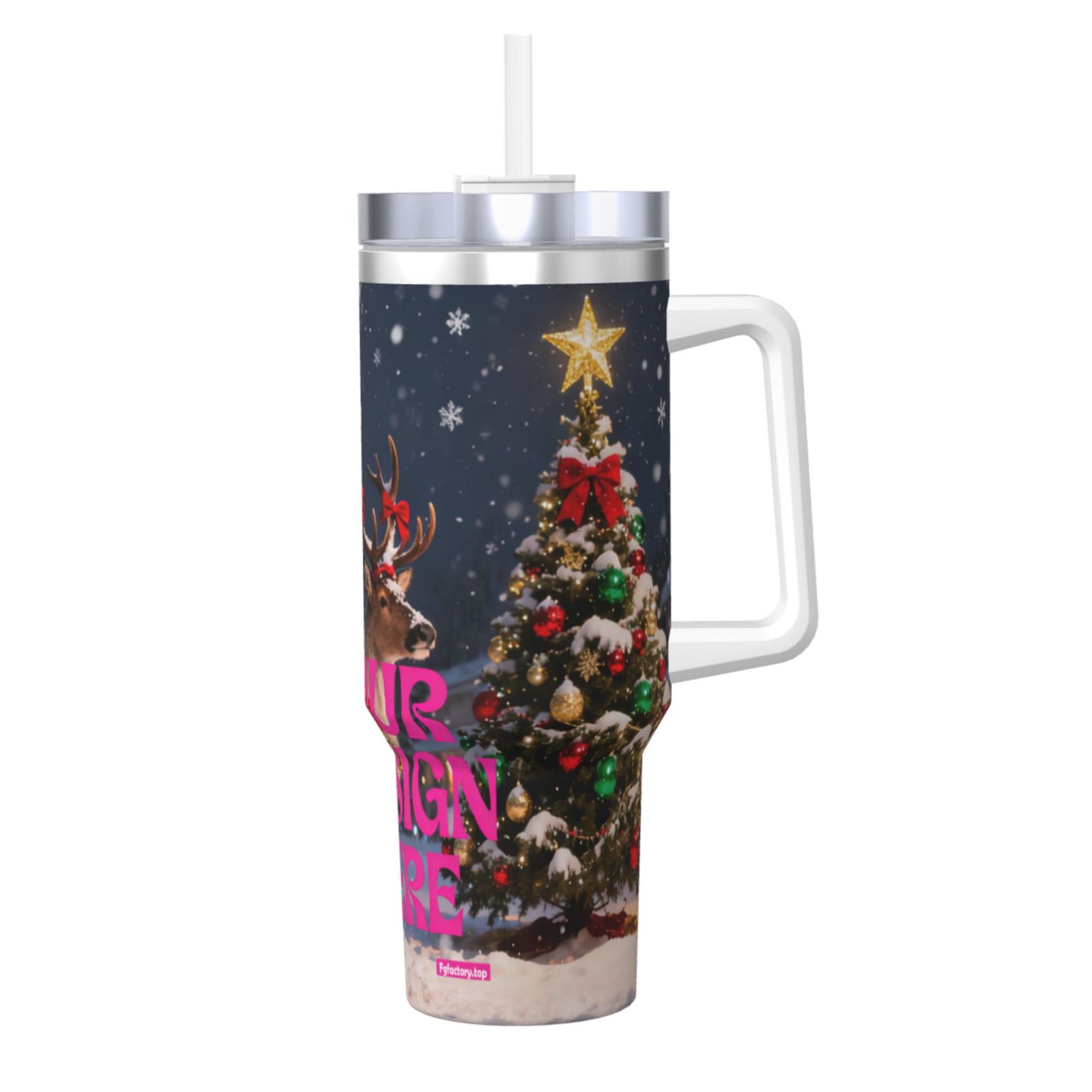 Christmas Holiday Stainless Steel Travel Mug
