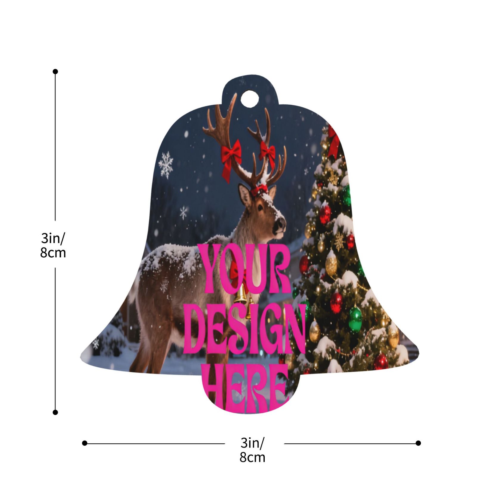 Custom Christmas Bell Ornament
