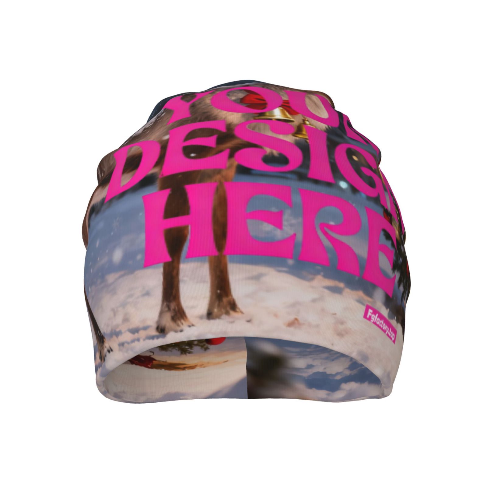 cutomized print on demand Colorful Graphic Beanie