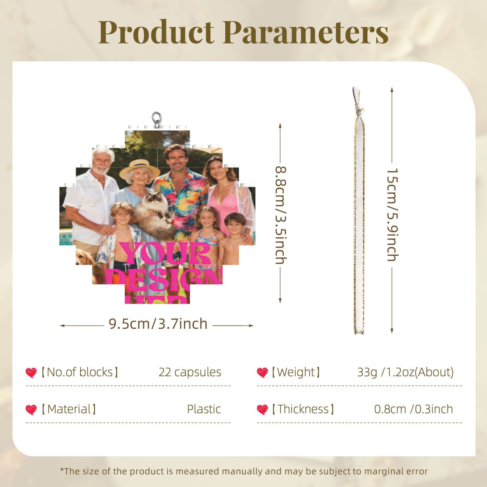 Custom Photo Christmas Ornament