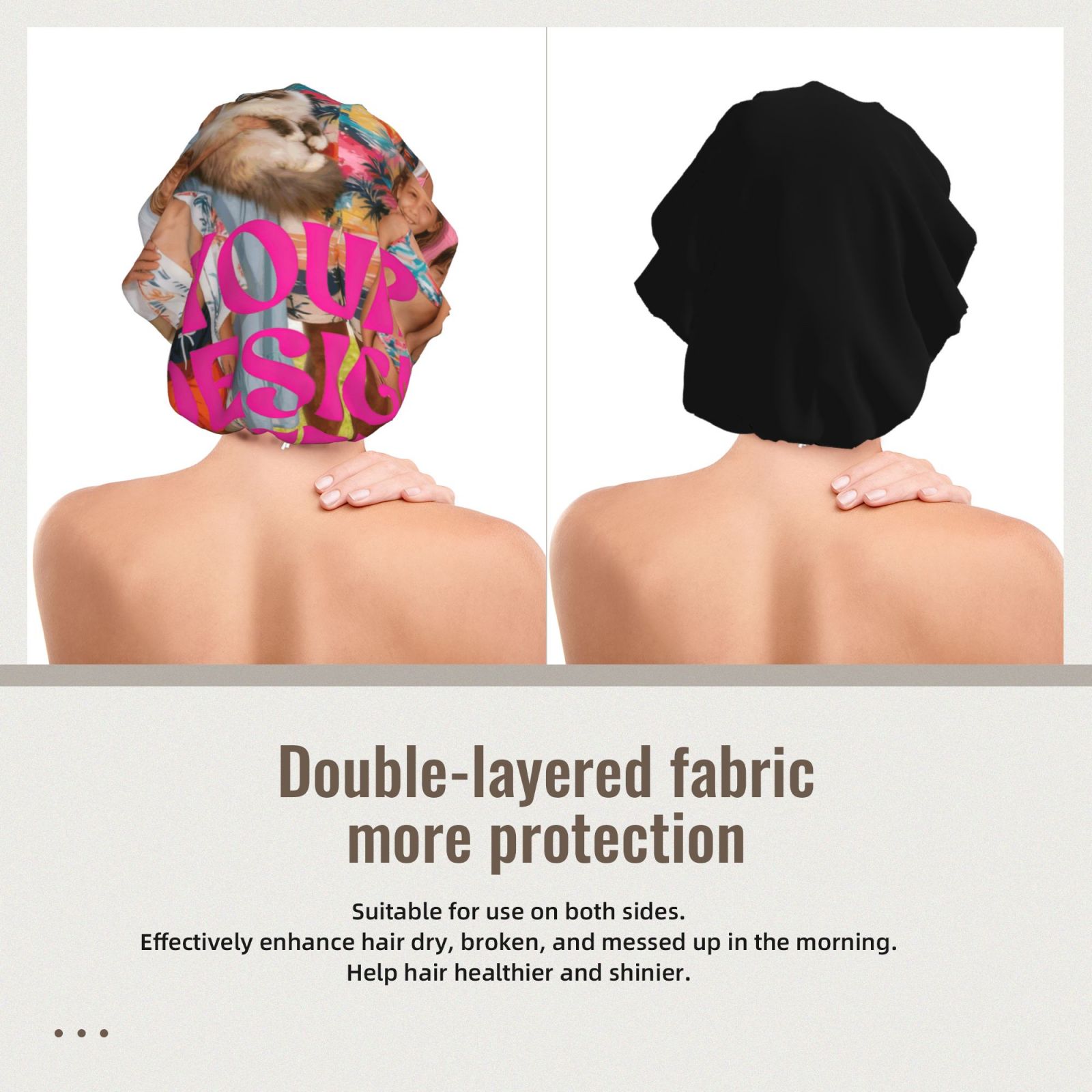 customized personalized print on demand Satin Sleep Bonnet