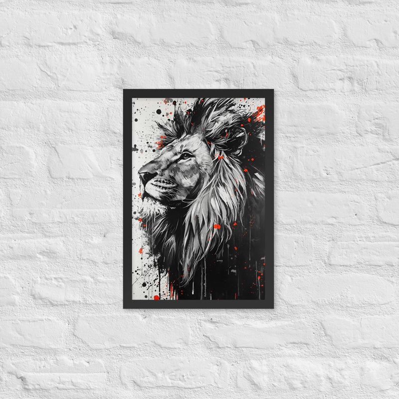 Sacred Lion Wall Art Framed poster