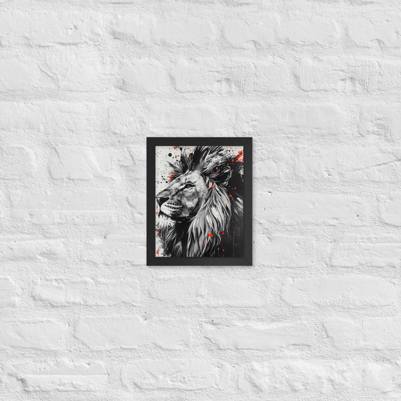 Sacred Lion Wall Art Framed poster