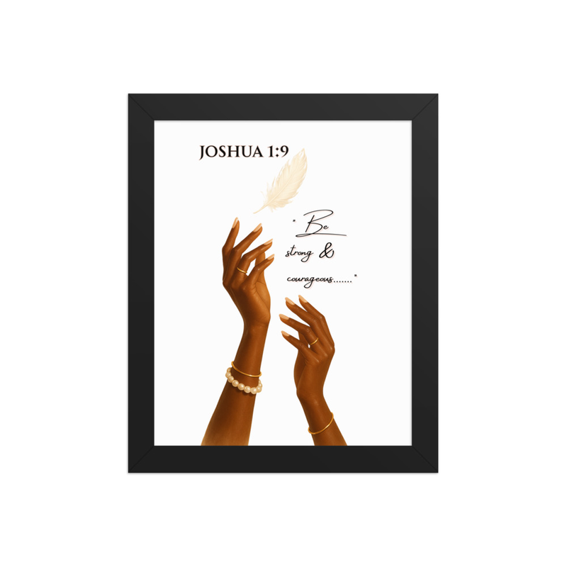 Sacred Light- Joshua 1:9 Framed poster