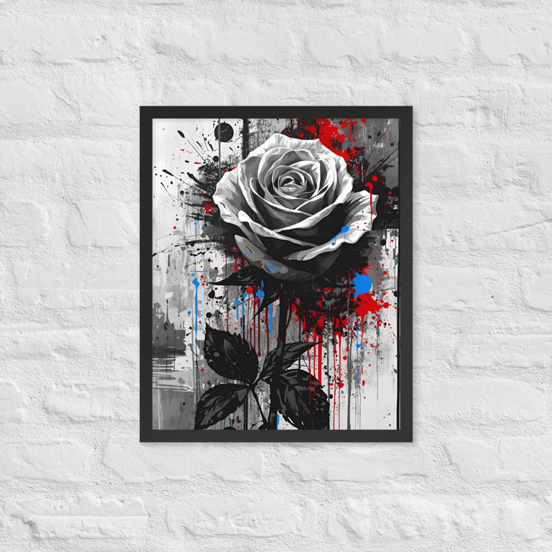 Sacred Rose Abstract Painting Framed poster
