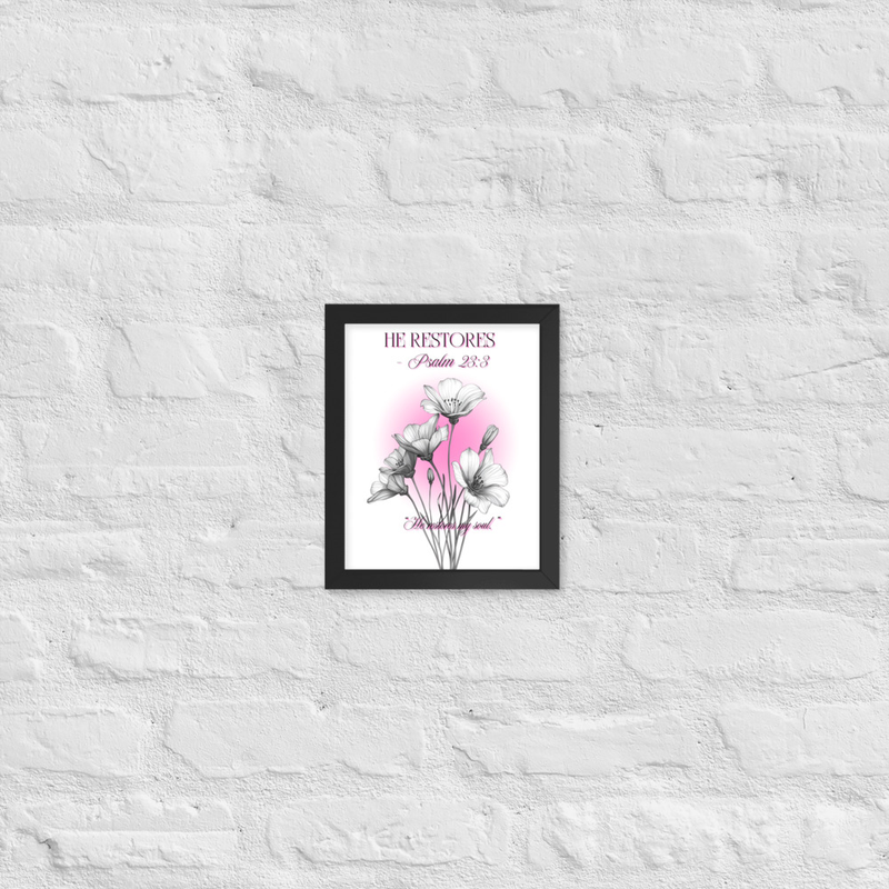 He Restores Framed poster