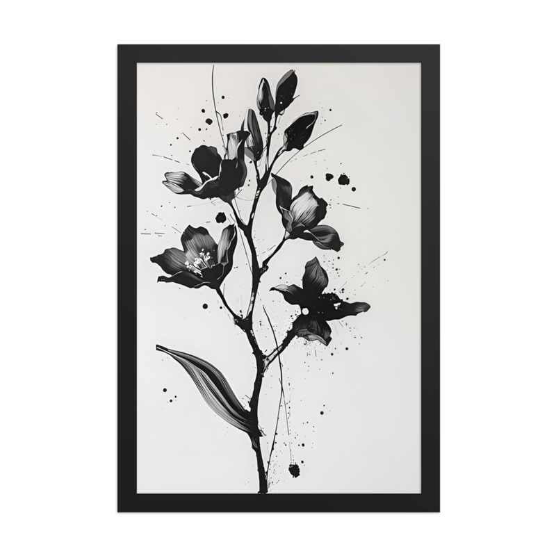 Sacred Abstract Flower Painting Framed poster