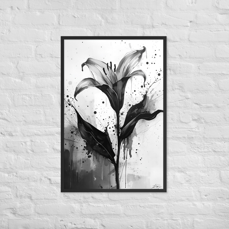 Sacred Lilly Abstract Painting Framed poster