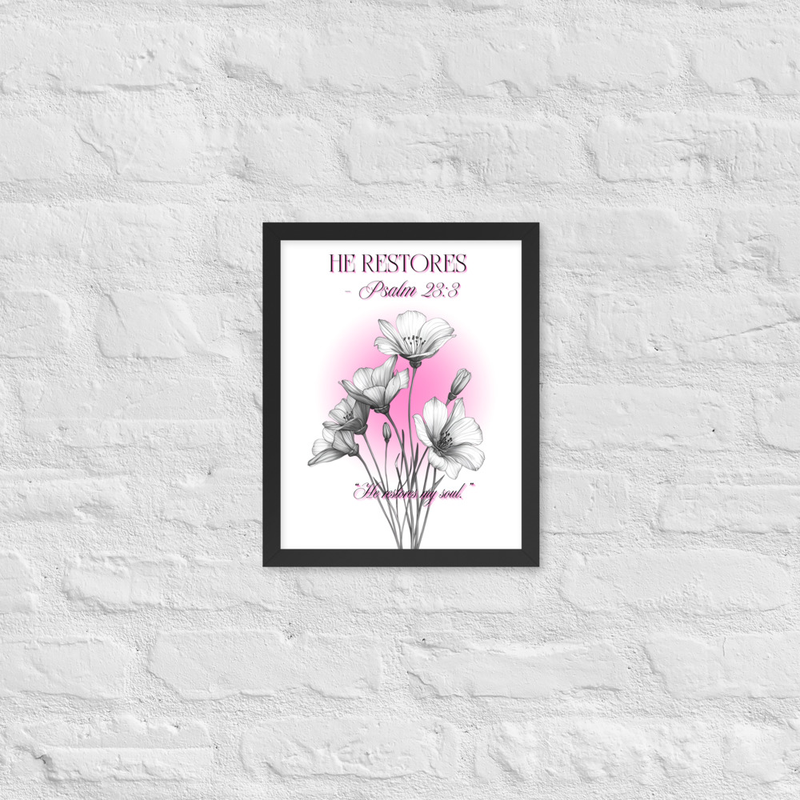 He Restores Framed poster