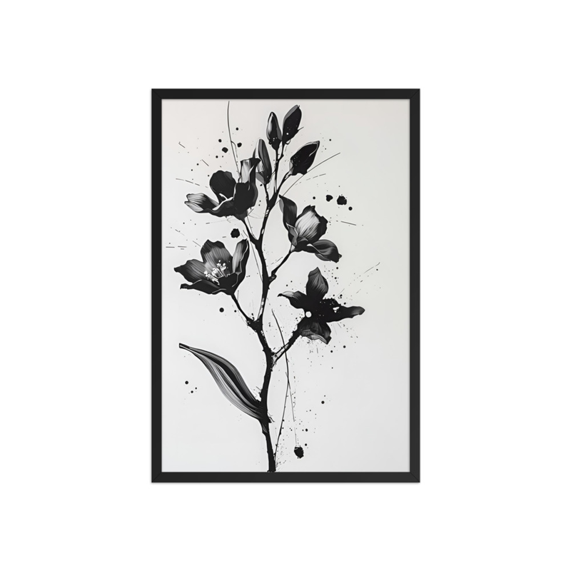 Sacred Abstract Flower Painting Framed poster
