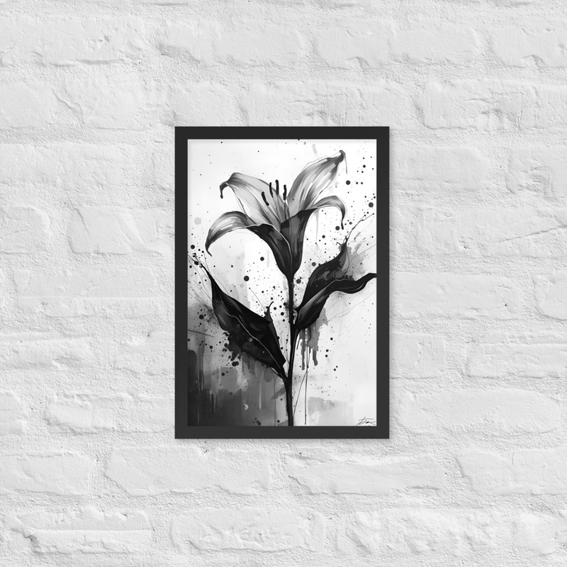 Sacred Lilly Abstract Painting Framed poster