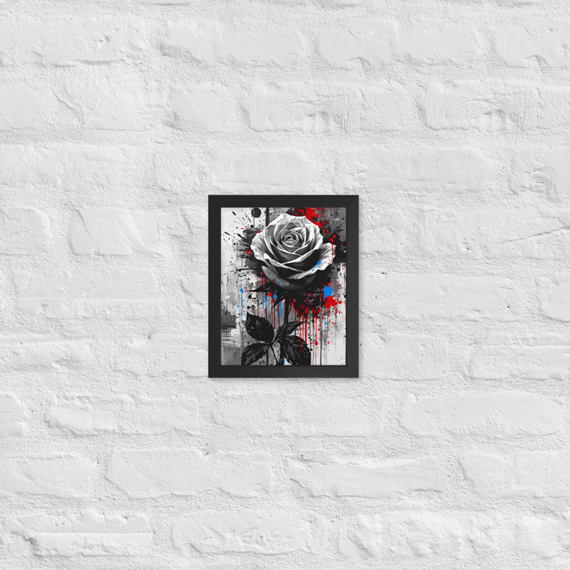 Sacred Rose Abstract Painting Framed poster