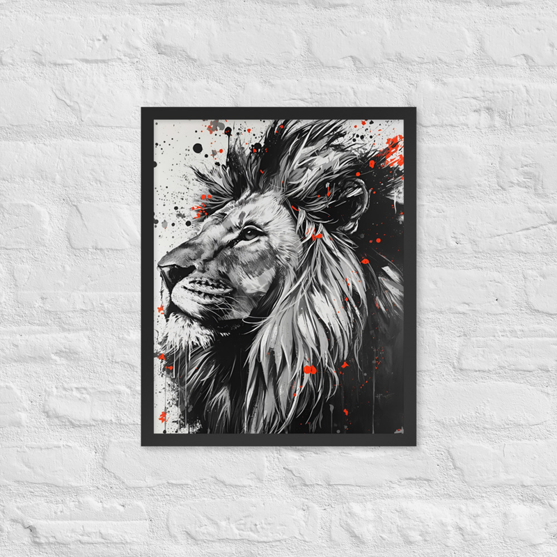 Sacred Lion Wall Art Framed poster