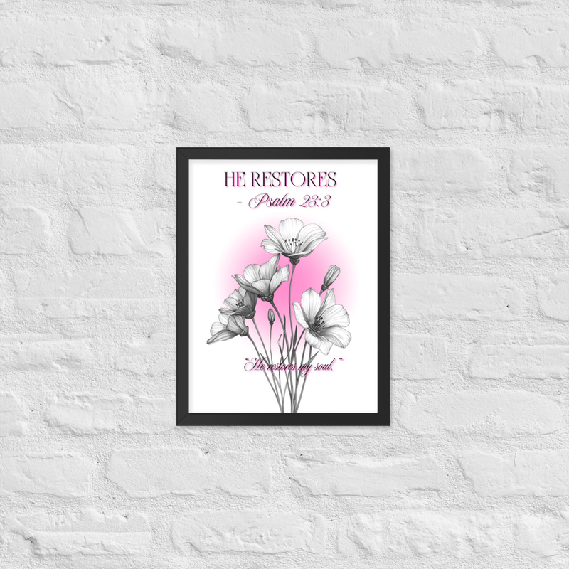 He Restores Framed poster