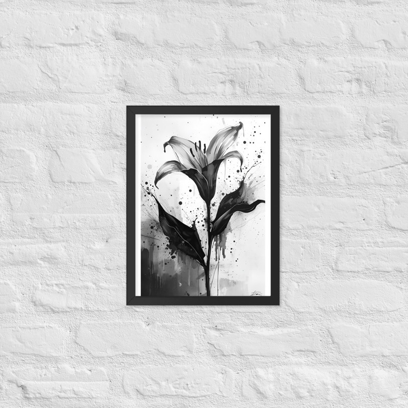 Sacred Lilly Abstract Painting Framed poster