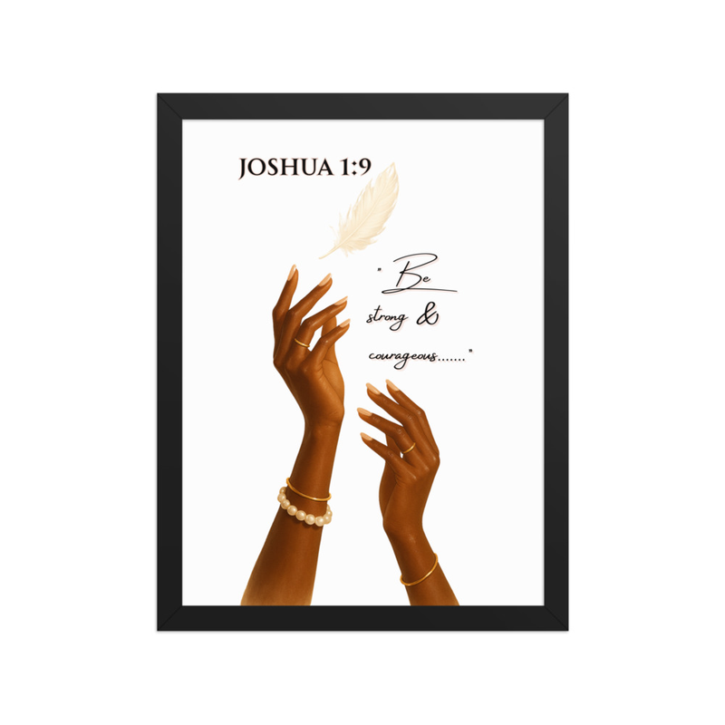 Sacred Light- Joshua 1:9 Framed poster