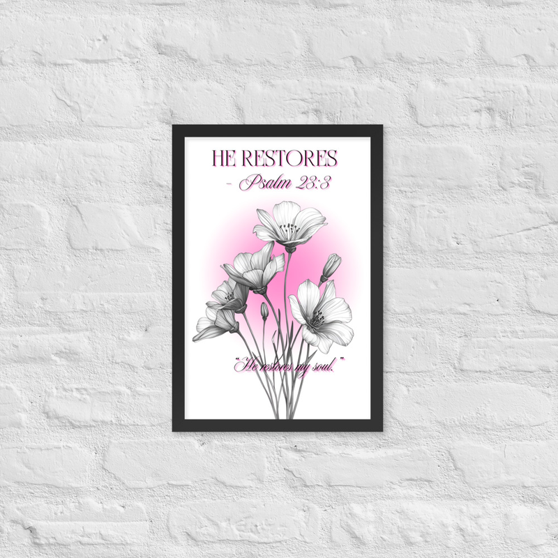 He Restores Framed poster