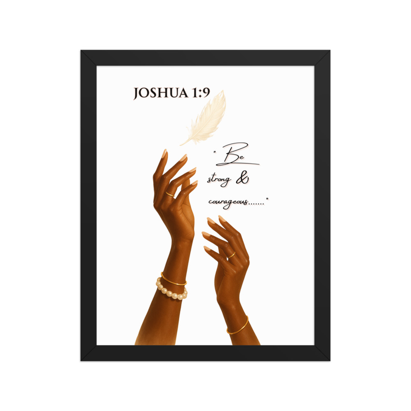 Sacred Light- Joshua 1:9 Framed poster