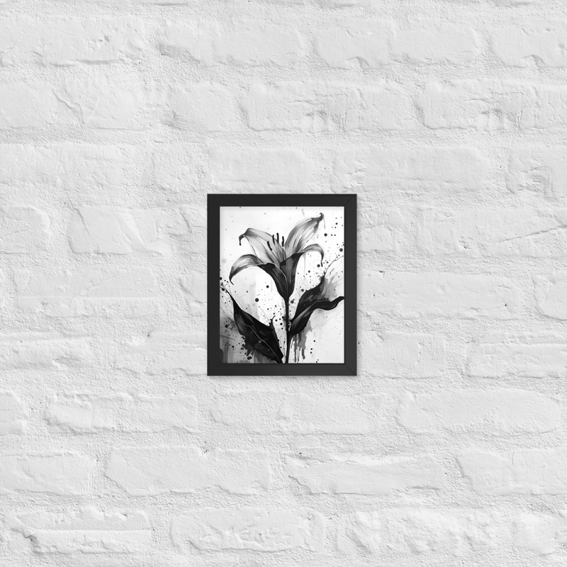 Sacred Lilly Abstract Painting Framed poster