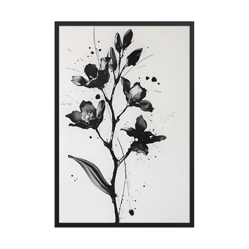 Sacred Abstract Flower Painting Framed poster