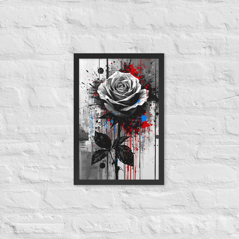 Sacred Rose Abstract Painting Framed poster