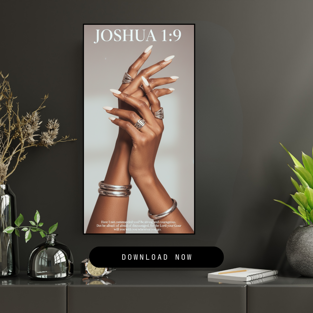 Joshua Scripture Wall Art | Christian Home Decor Wall Art | Bible Verse