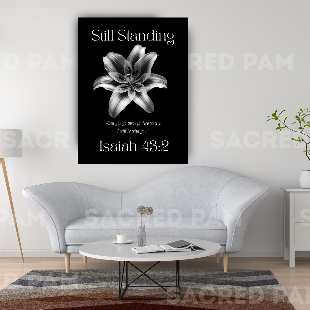 Standing Still Isaiah 43:2 Scripture Wall Art Printable