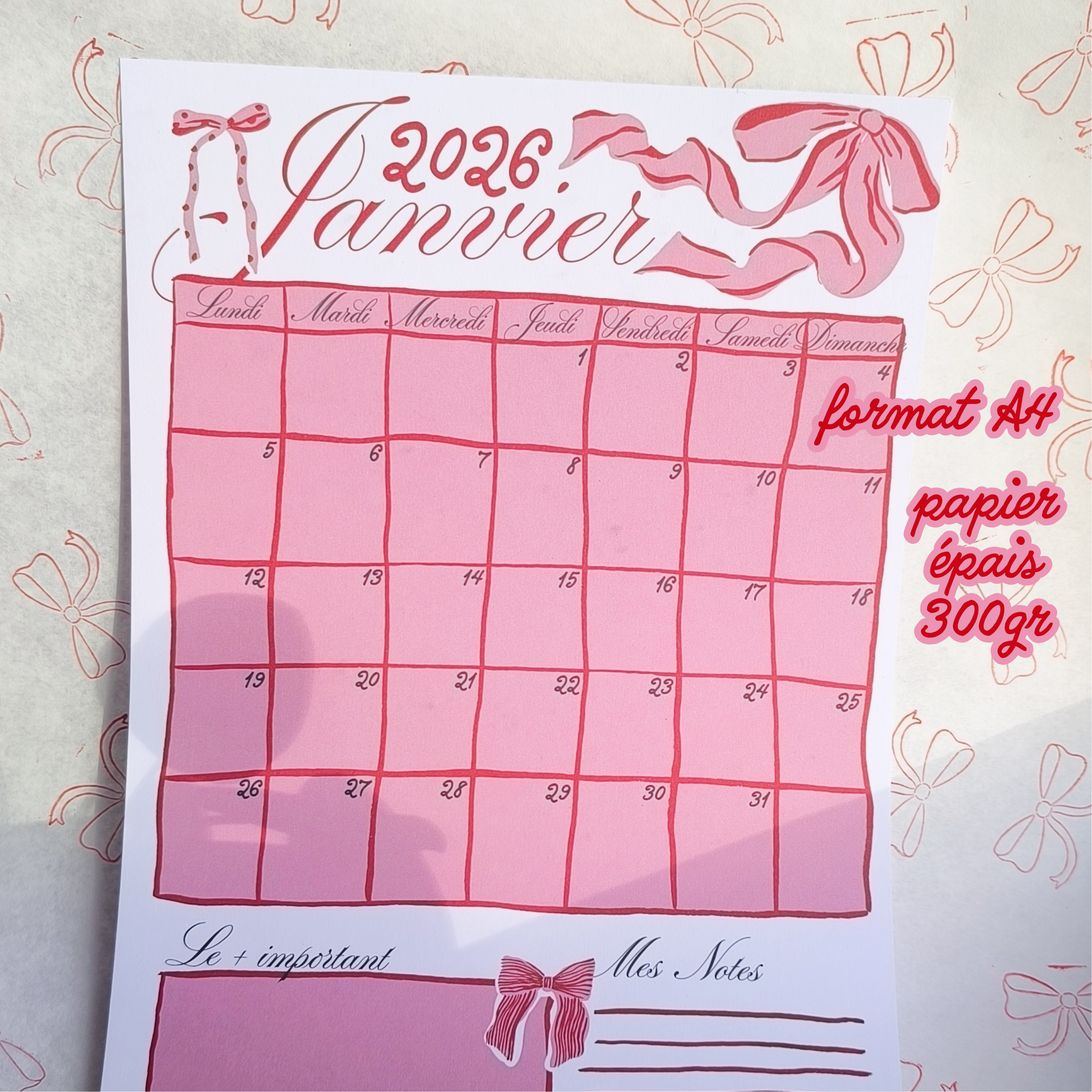 Niveau 2 : Courrier du mois - calendrier + planche de stickers