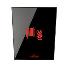 Dekoratif Siyah Cam Kapaklı Yangın Dolabı - Şık & Güvenli Çözüm