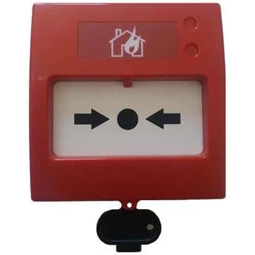 Konvansiyonel Tekrar Kurulabilir Yangın Alarm Butonu | LED Göstergeli, Kırmızı Renk