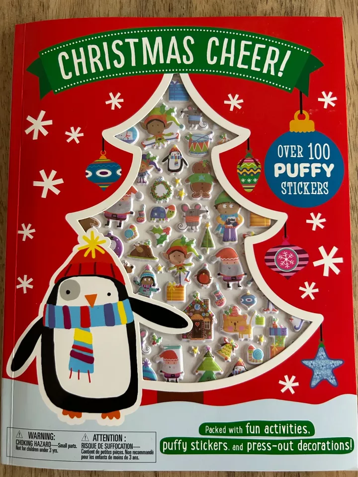 Christmas Cheer Children's Activity Book with over 100 Puffy Stickers!