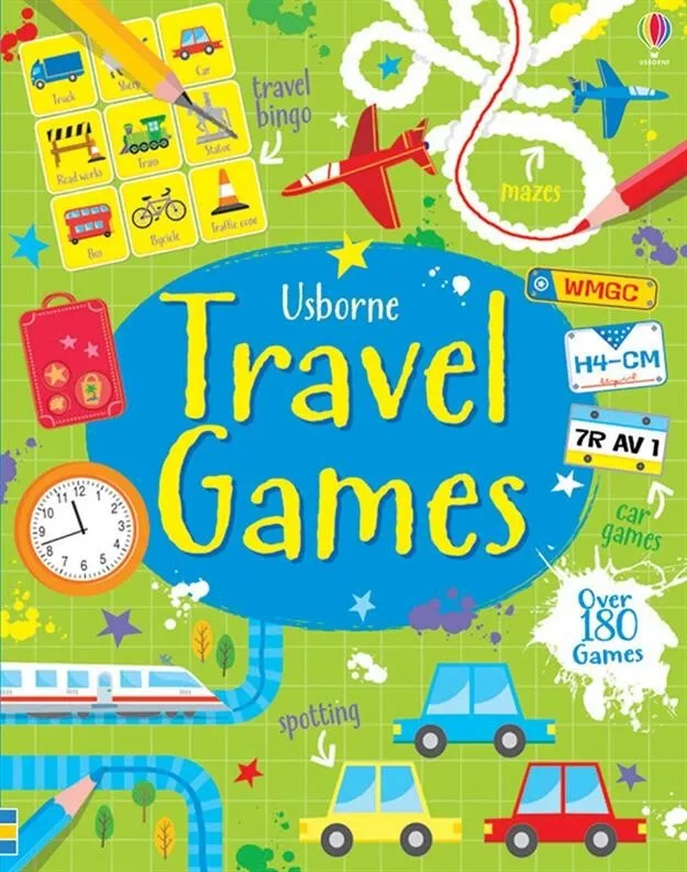 TRAVEL GAMES PAD by Usborne ~ Brand New! Great for kids in the car!!