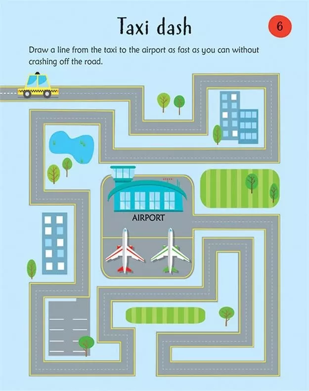 TRAVEL GAMES PAD by Usborne ~ Brand New! Great for kids in the car!!