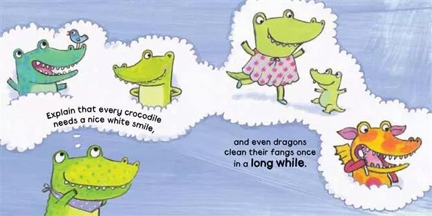 How to Brush Your Teeth with Snappy Croc ~ board book by Usborne