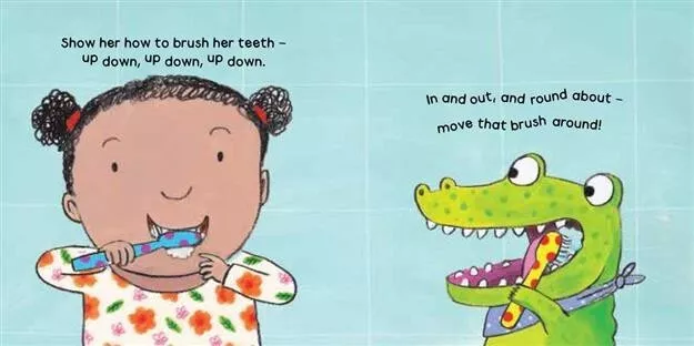 How to Brush Your Teeth with Snappy Croc ~ board book by Usborne