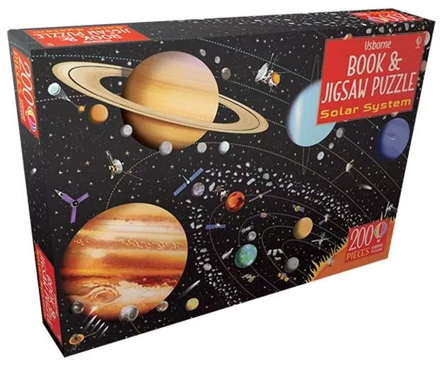 Solar System - Book & Jigsaw Puzzle (200 pcs) by Usborne Books NEW IN SEALED BOX